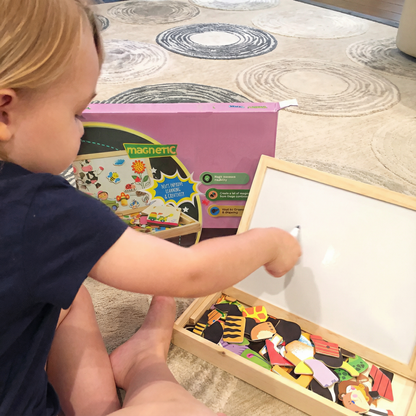Montessori 2-i-1 Ritbräda & Magnetpussel