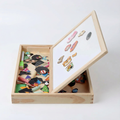 Montessori 2-i-1 Ritbräda & Magnetpussel