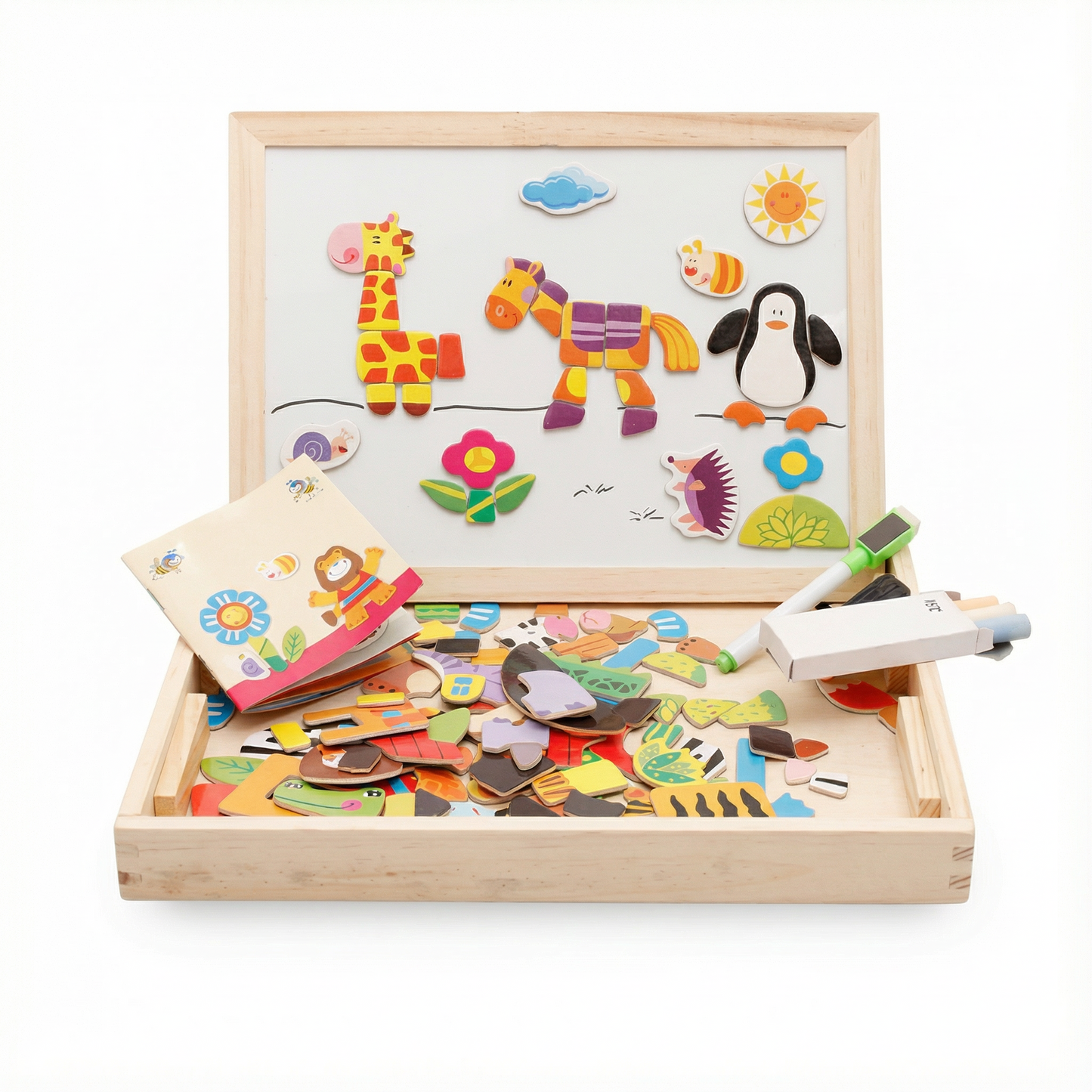 Montessori 2-i-1 Ritbräda & Magnetpussel