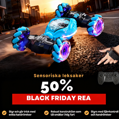 StormRacer DualControl – Stuntbil styrd med handen + fjärrkontroll