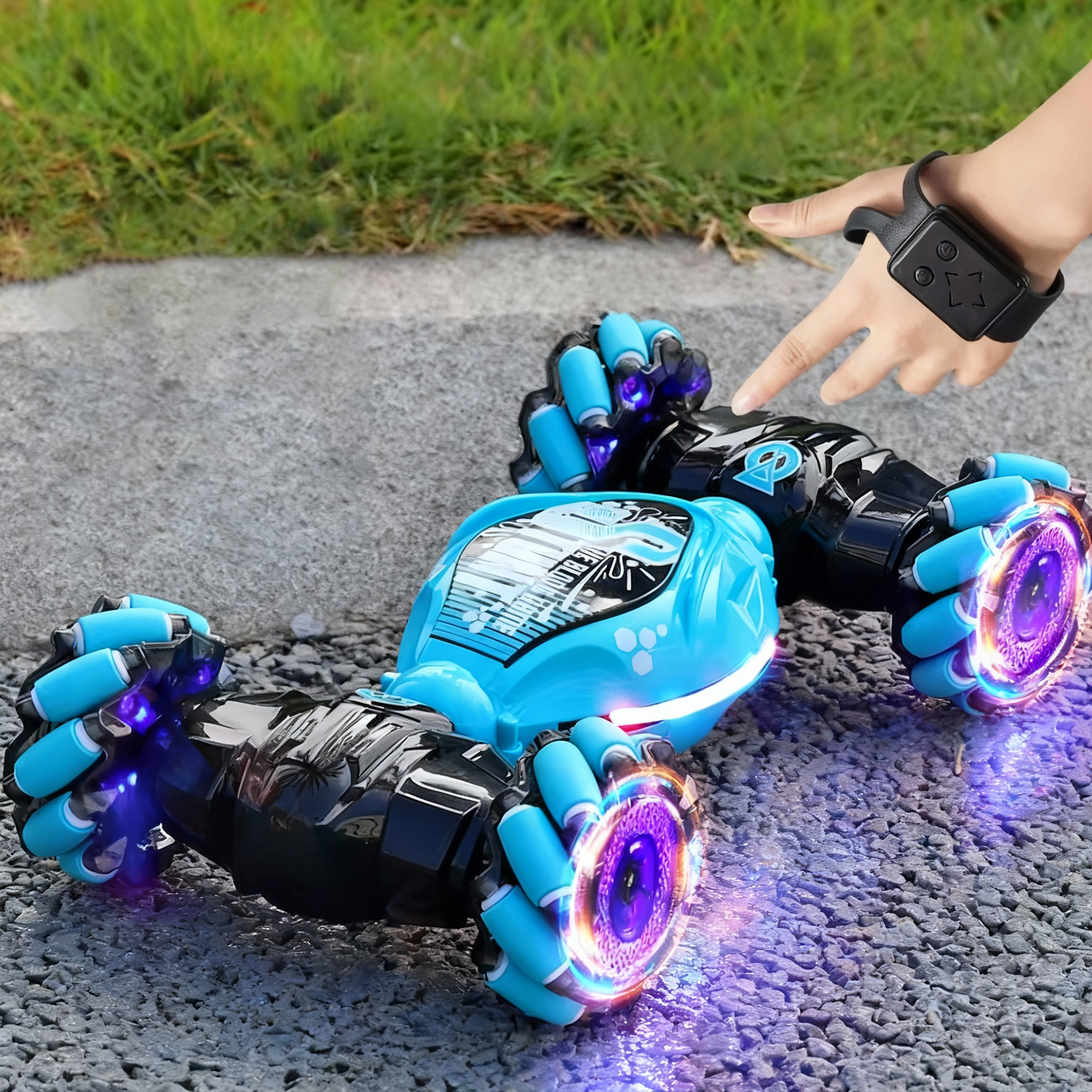 StormRacer DualControl – Stuntbil styrd med handen + fjärrkontroll