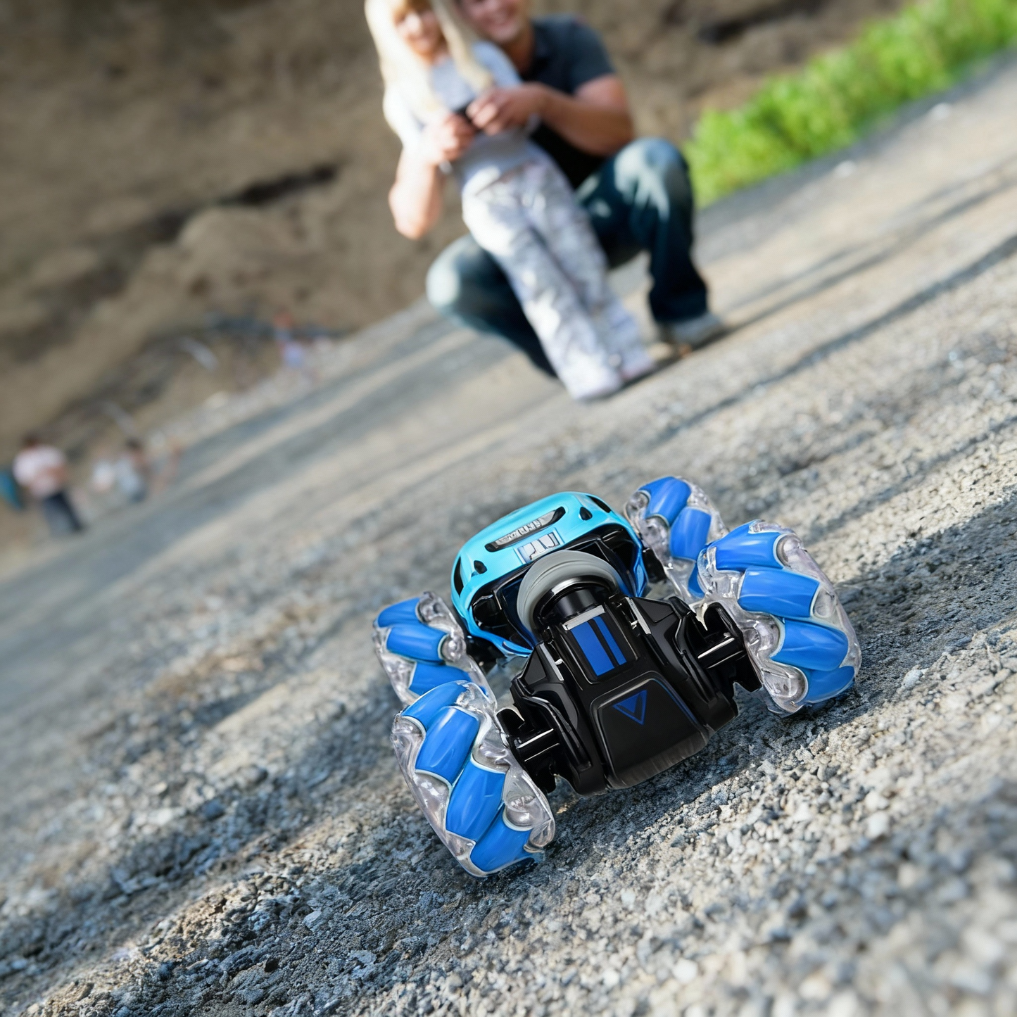 StormRacer DualControl – Stuntbil styrd med handen + fjärrkontroll